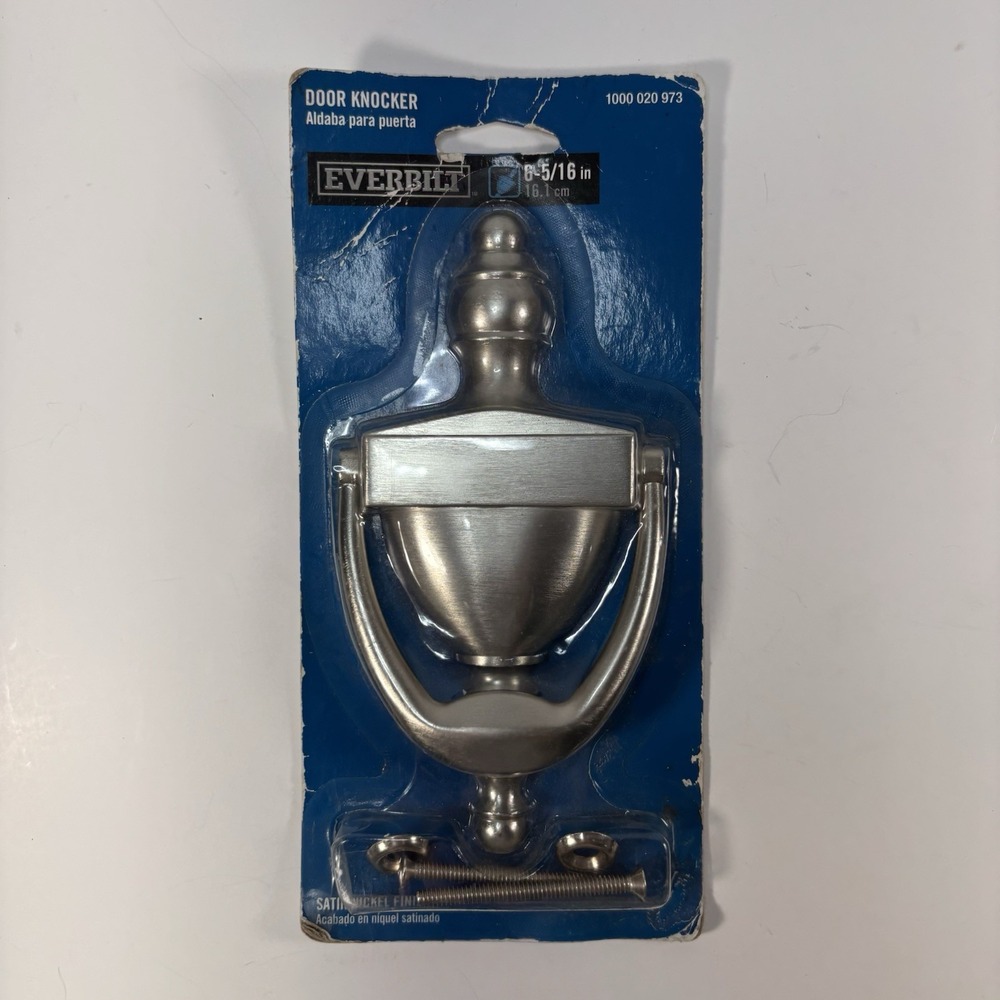 EVERBILT SATIN NICKEL finish DOOR KNOCKER   6-5/16 IN  NWT